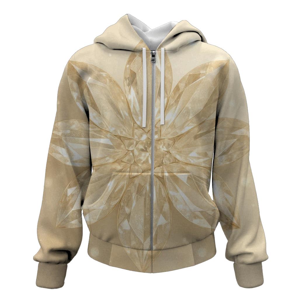 Champagne Crystal Bloom pullover hoodies
