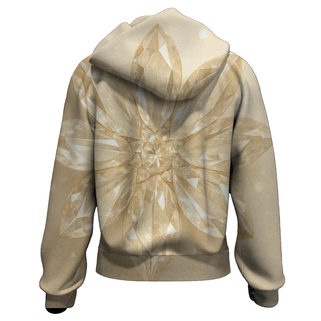 Champagne Crystal Bloom pullover hoodies