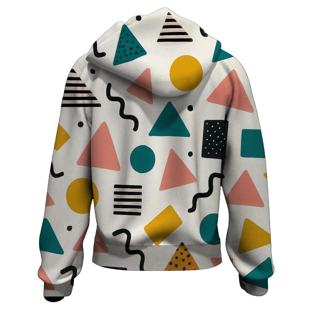 Memphis Pop Geometry heavyweight hoodies