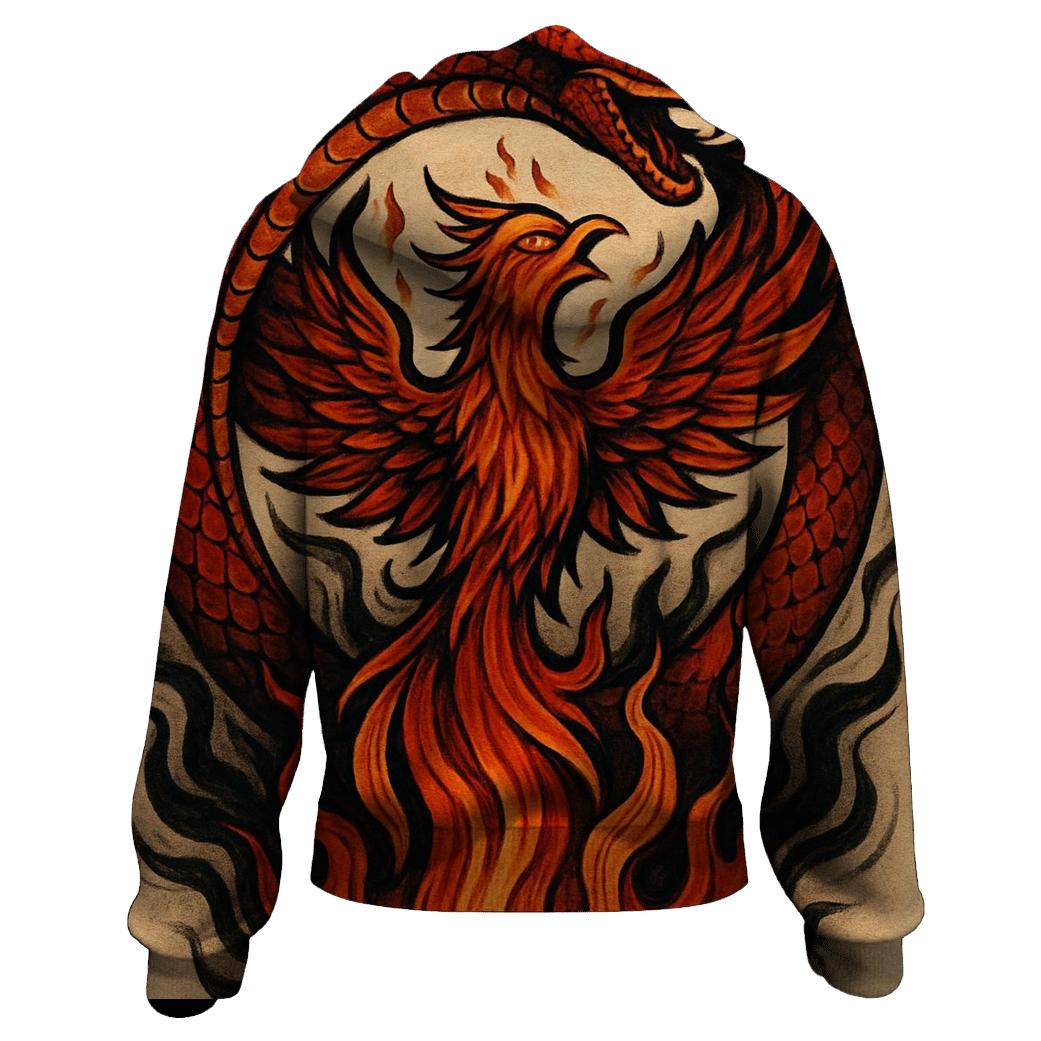 Phoenix Crowned Ouroboros custom hoodies