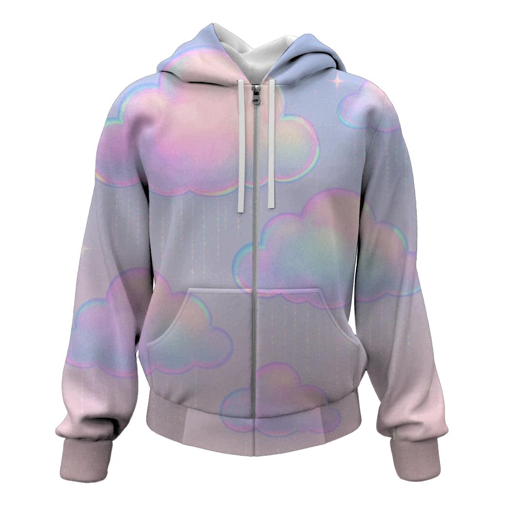 Pastel Hologram Cloudburst pullover hoodies