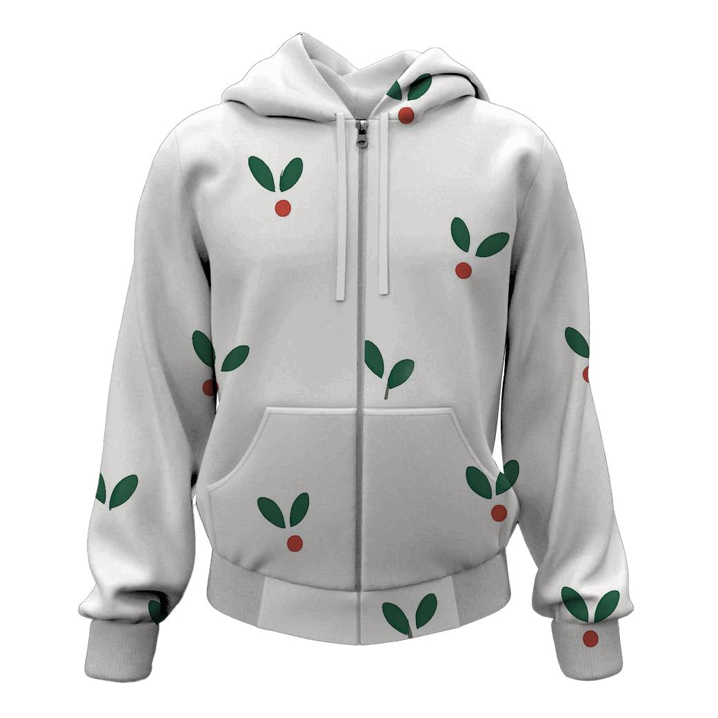 Minimal Mistletoe Confetti designer hoodies