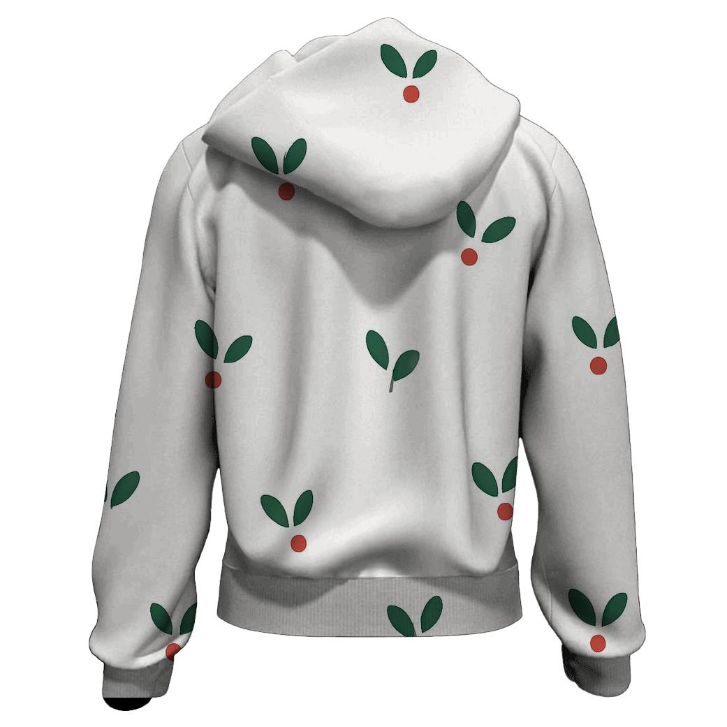 Minimal Mistletoe Confetti designer hoodies