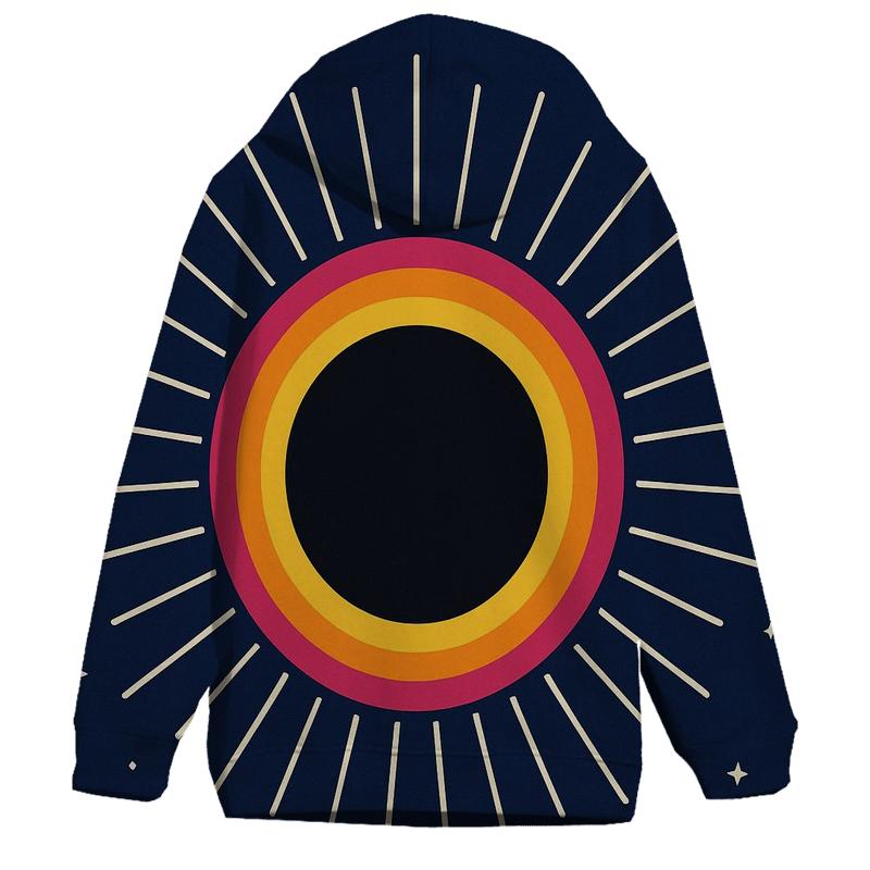 Eclipse Corona Mandala Field zip-up hoodies