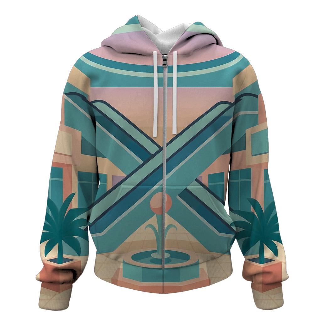 Vaporwave Mall Atrium pullover hoodies
