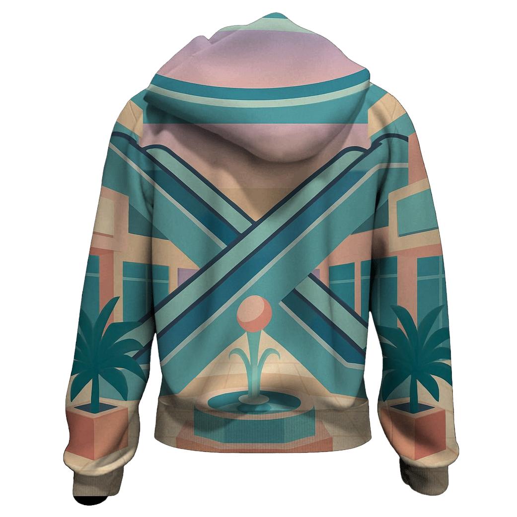 Vaporwave Mall Atrium pullover hoodies