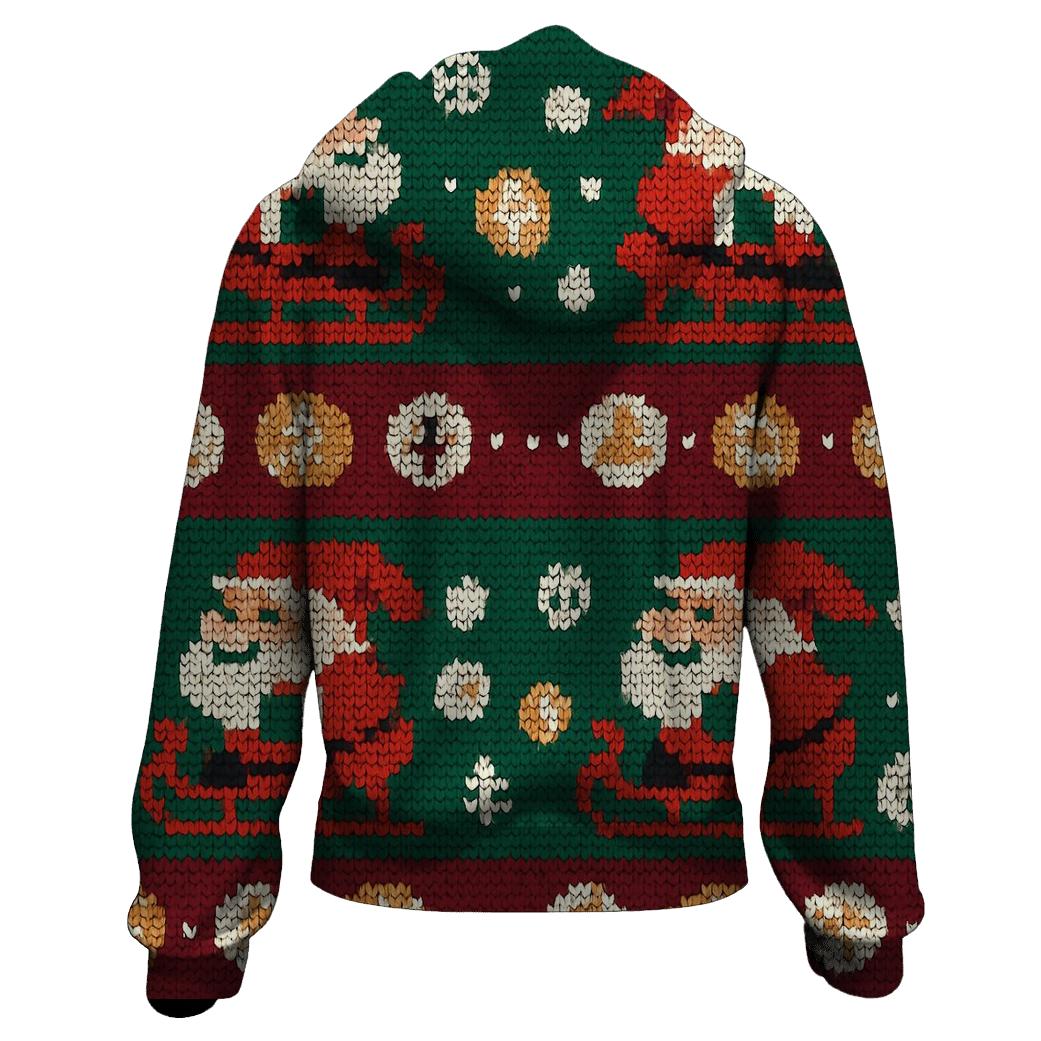 Santa Sleigh Bubble Trail Design pullover hoodies
