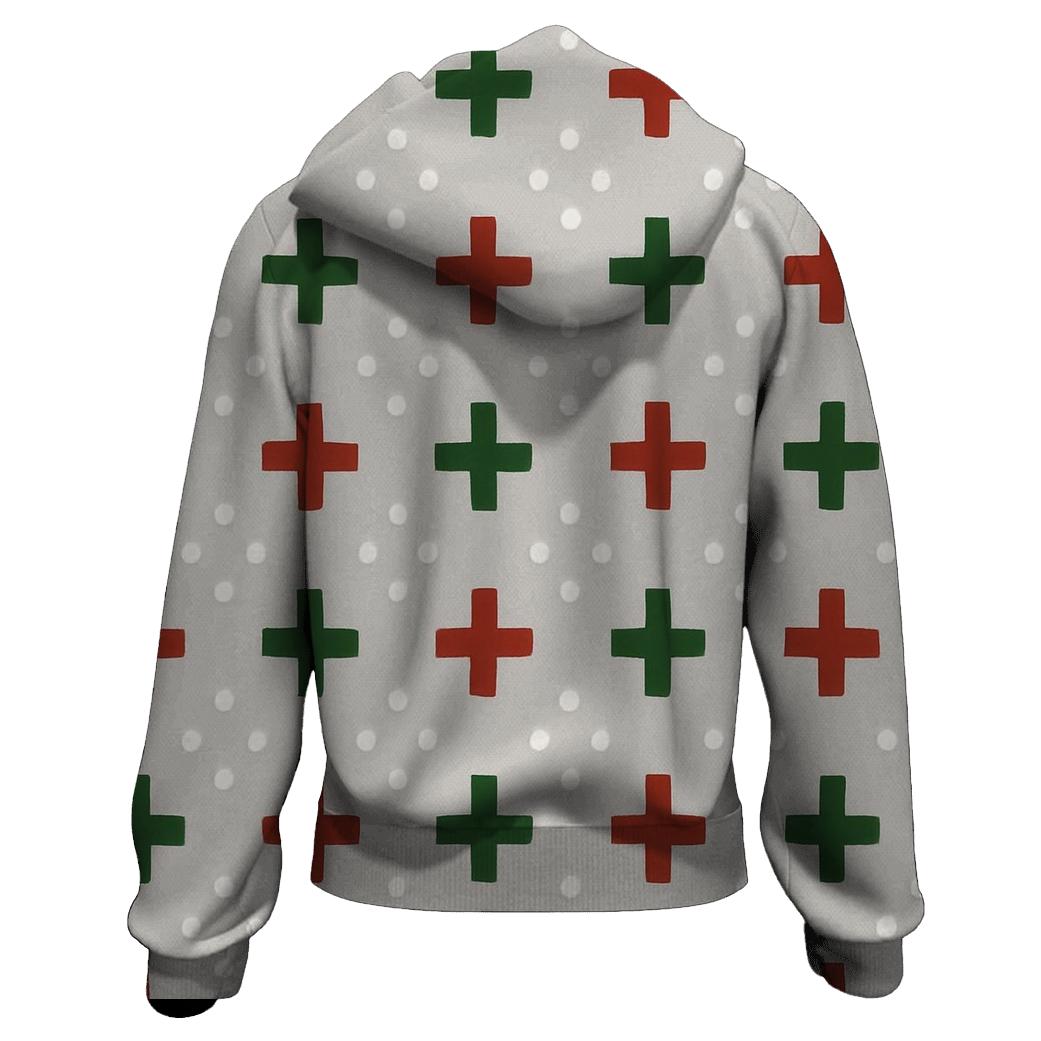 Nordic Snow Knit Grid hoodie styles