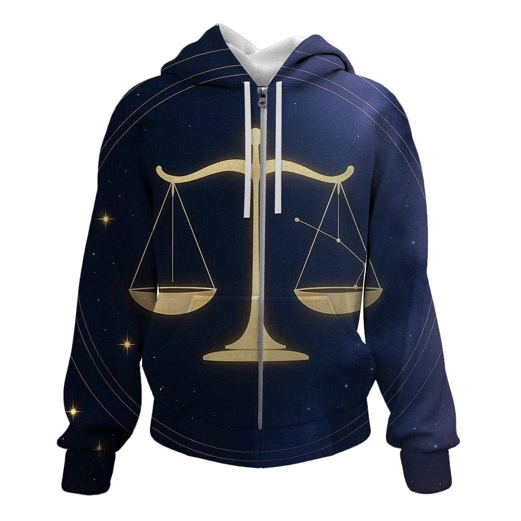 Libra Equinox Stellar Scales designer hoodies