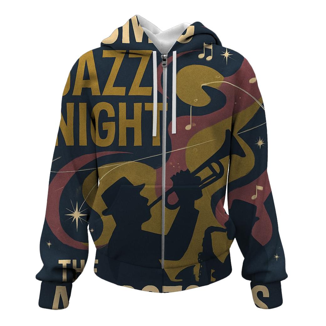 Aged Cosmic Jazz Club Poster lightweight hoodies