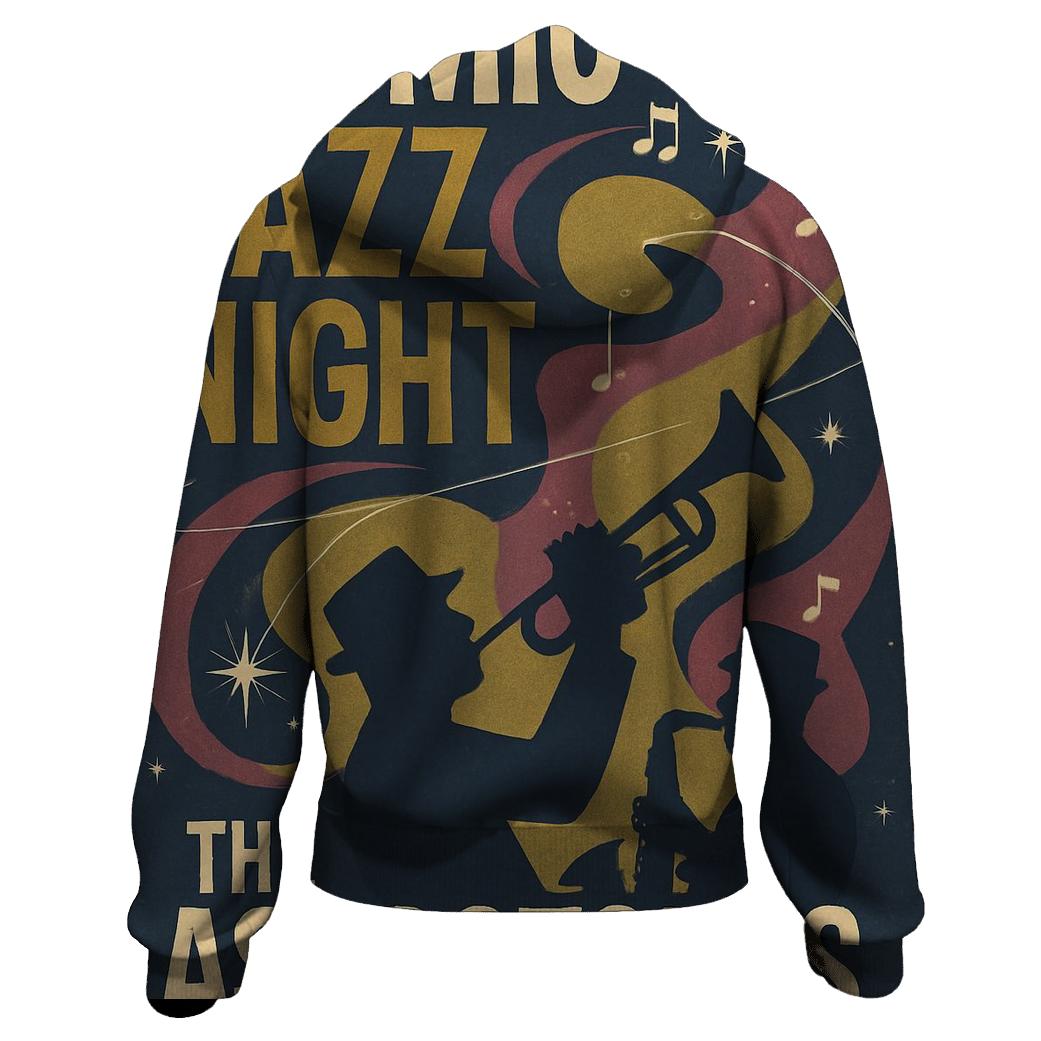 Aged Cosmic Jazz Club Poster lightweight hoodies
