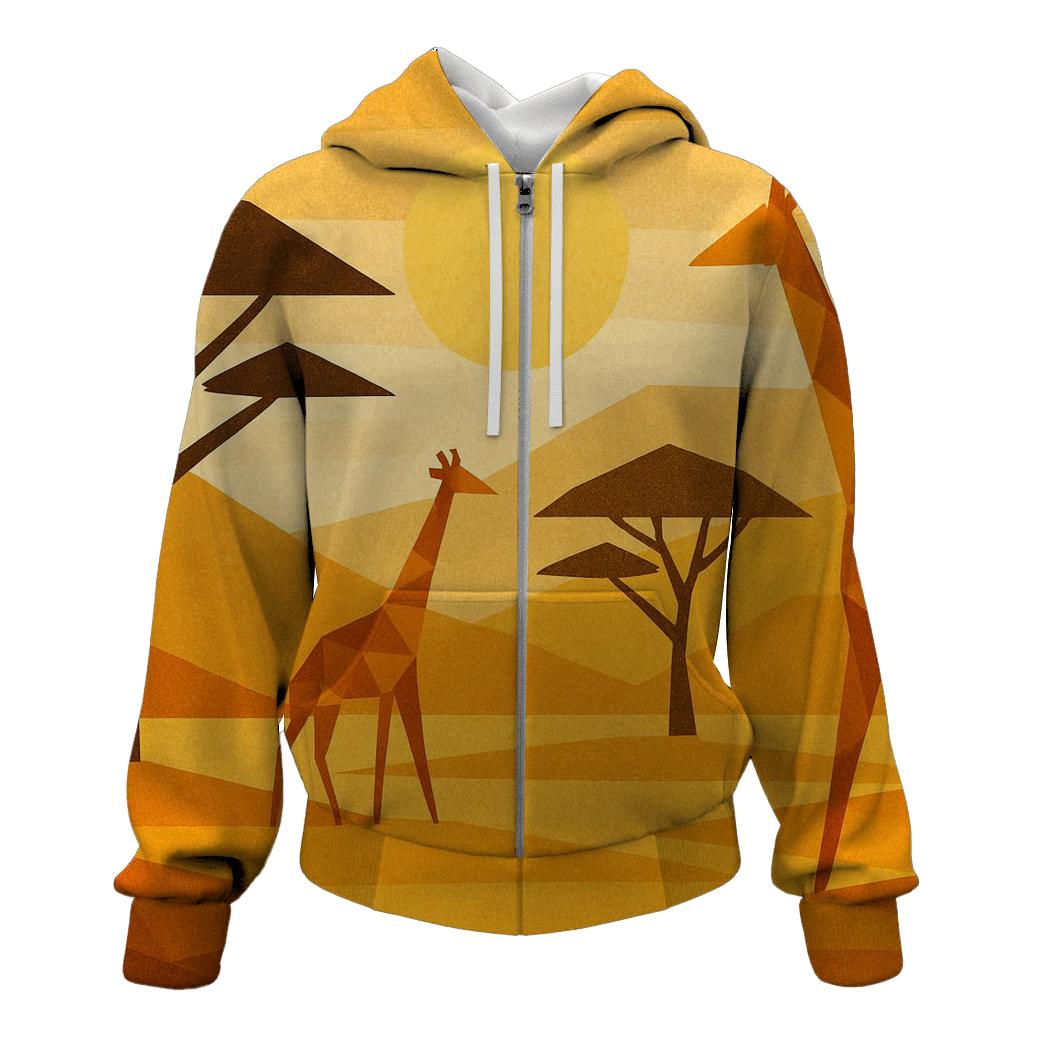 Geometric Safari Mirage heavyweight hoodies