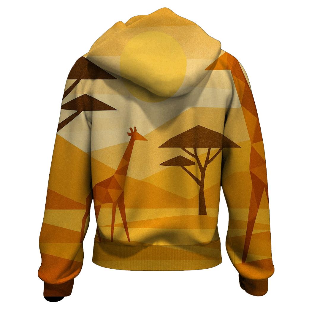 Geometric Safari Mirage heavyweight hoodies