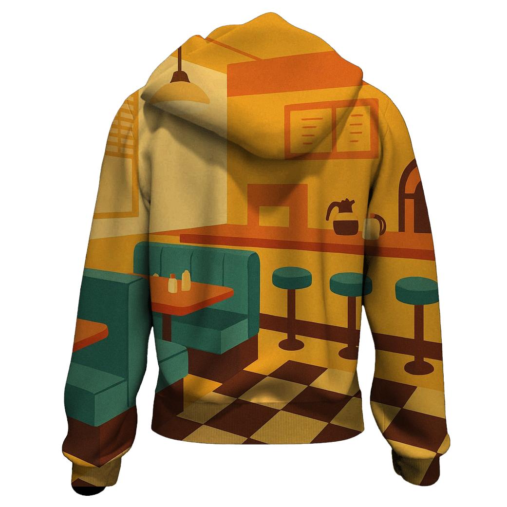 Retro Diner Morning custom hoodies