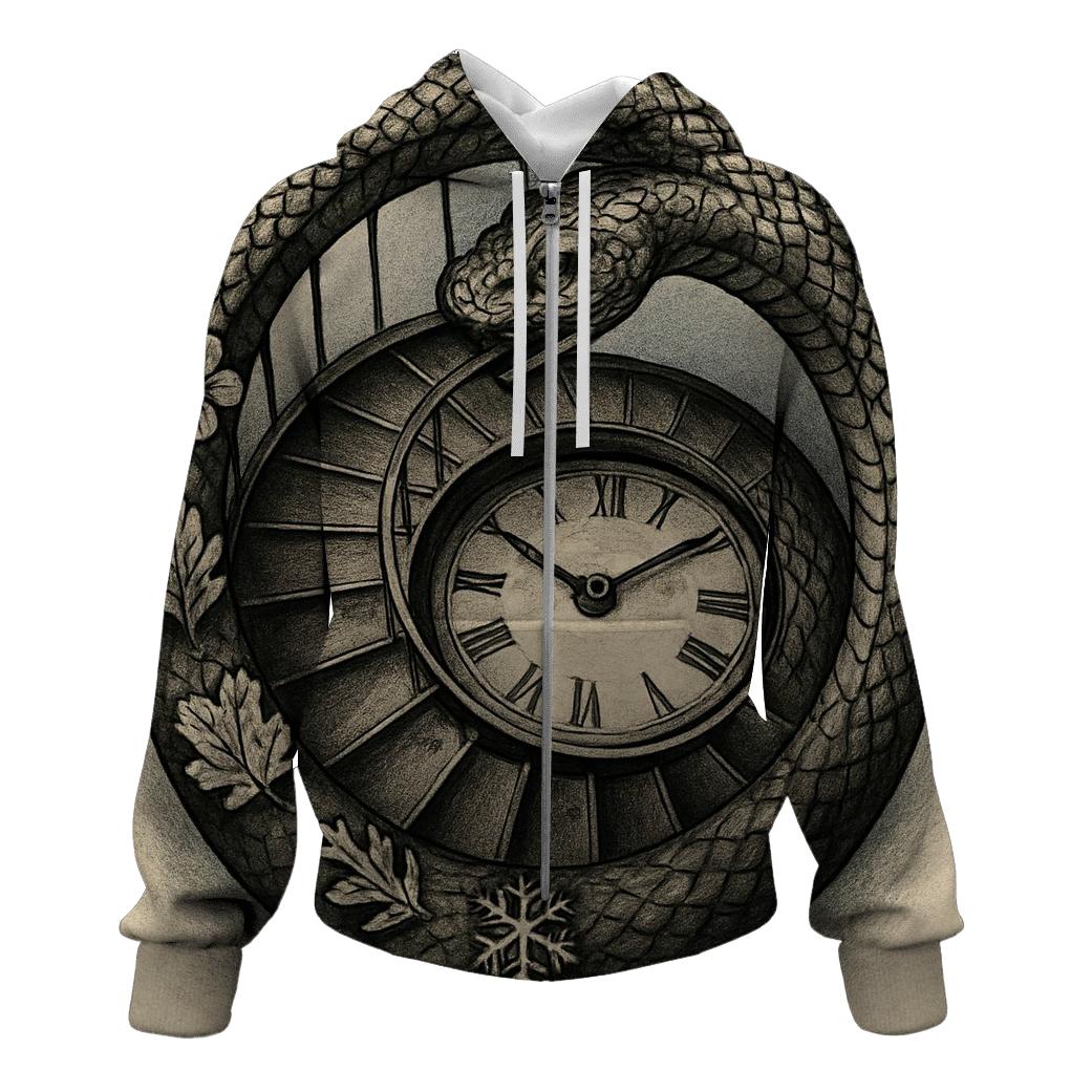Time Spiral Ouroboros Staircase hoodie designs