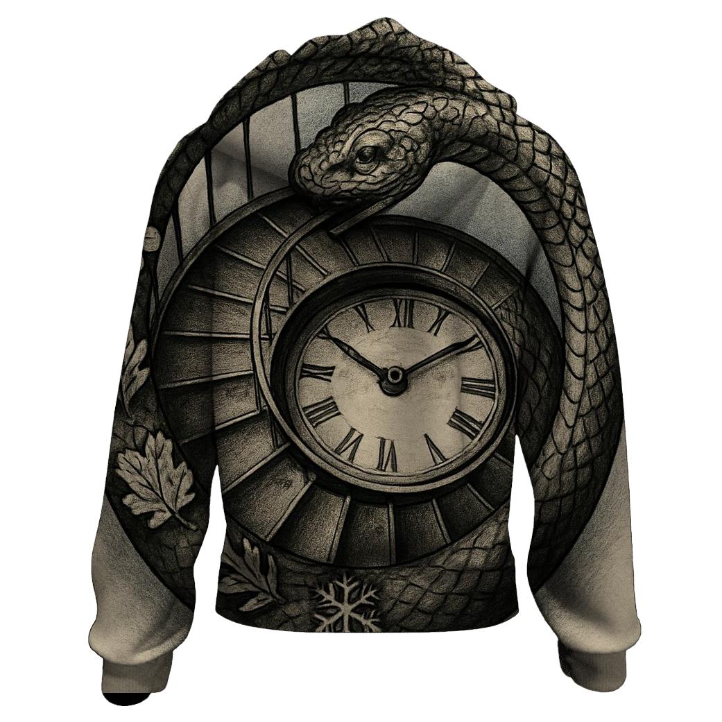 Time Spiral Ouroboros Staircase hoodie designs