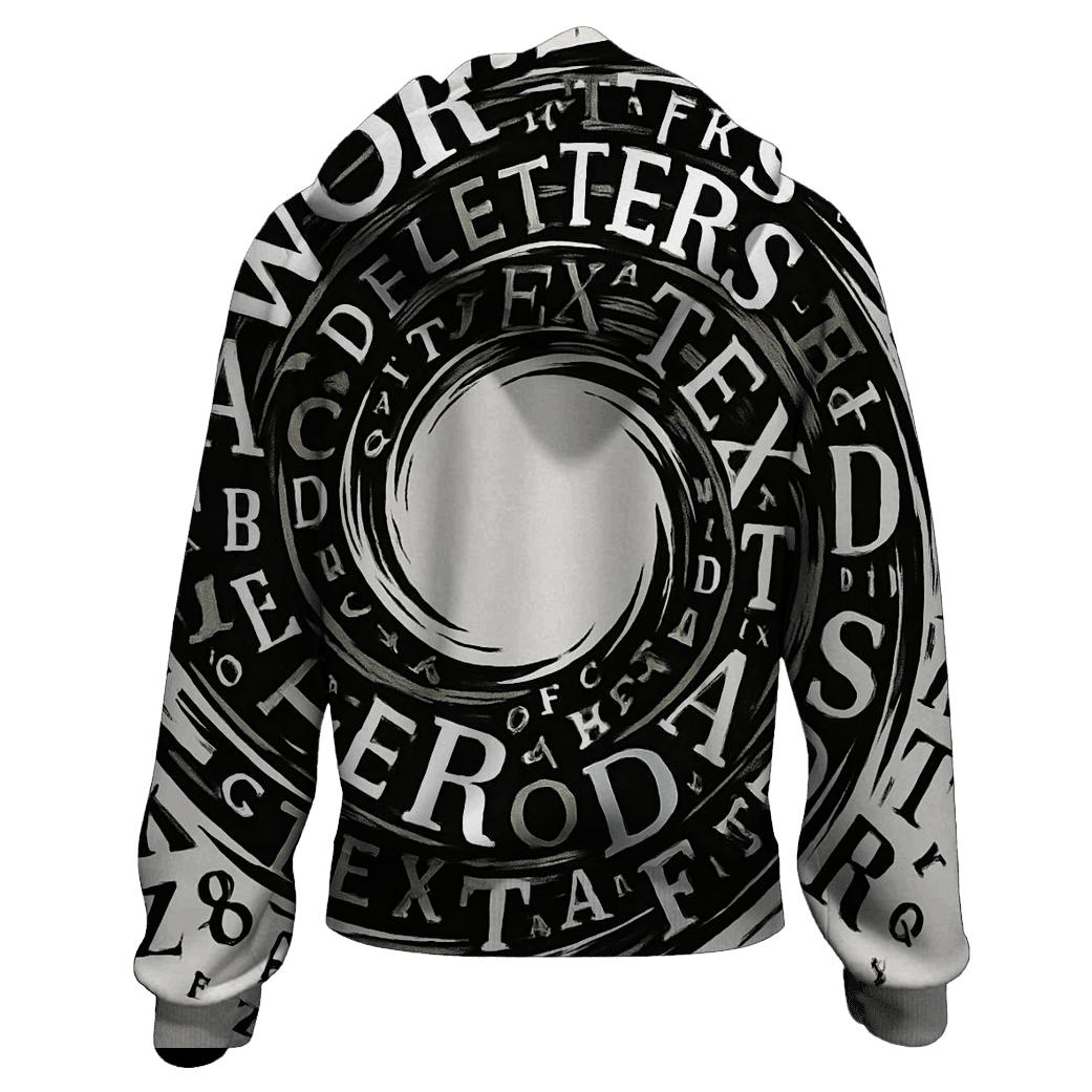Monochrome Typographic Storm hoodie designs