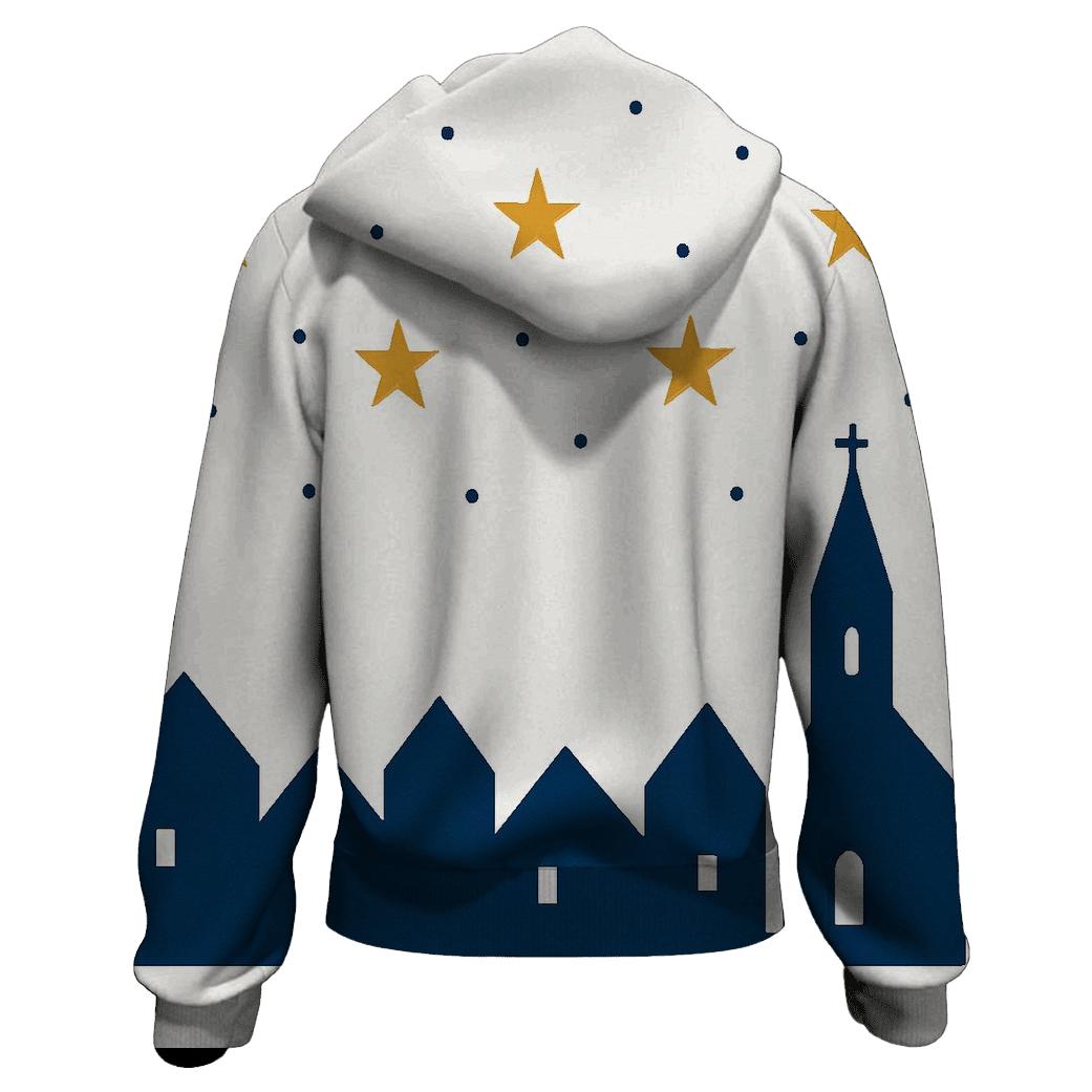 Silent Night Village Silhouette designer hoodies