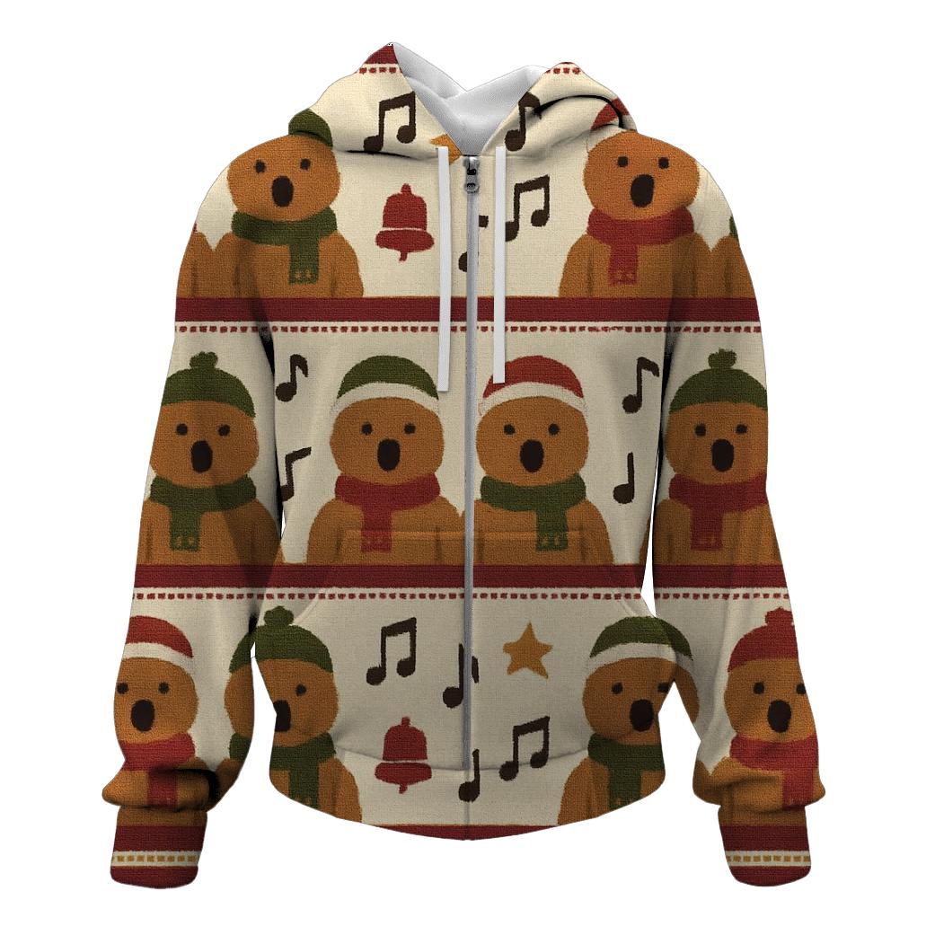 Gingerbread Caroler Band Rows Design hoodie styles