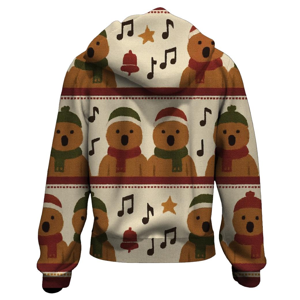 Gingerbread Caroler Band Rows Design hoodie styles