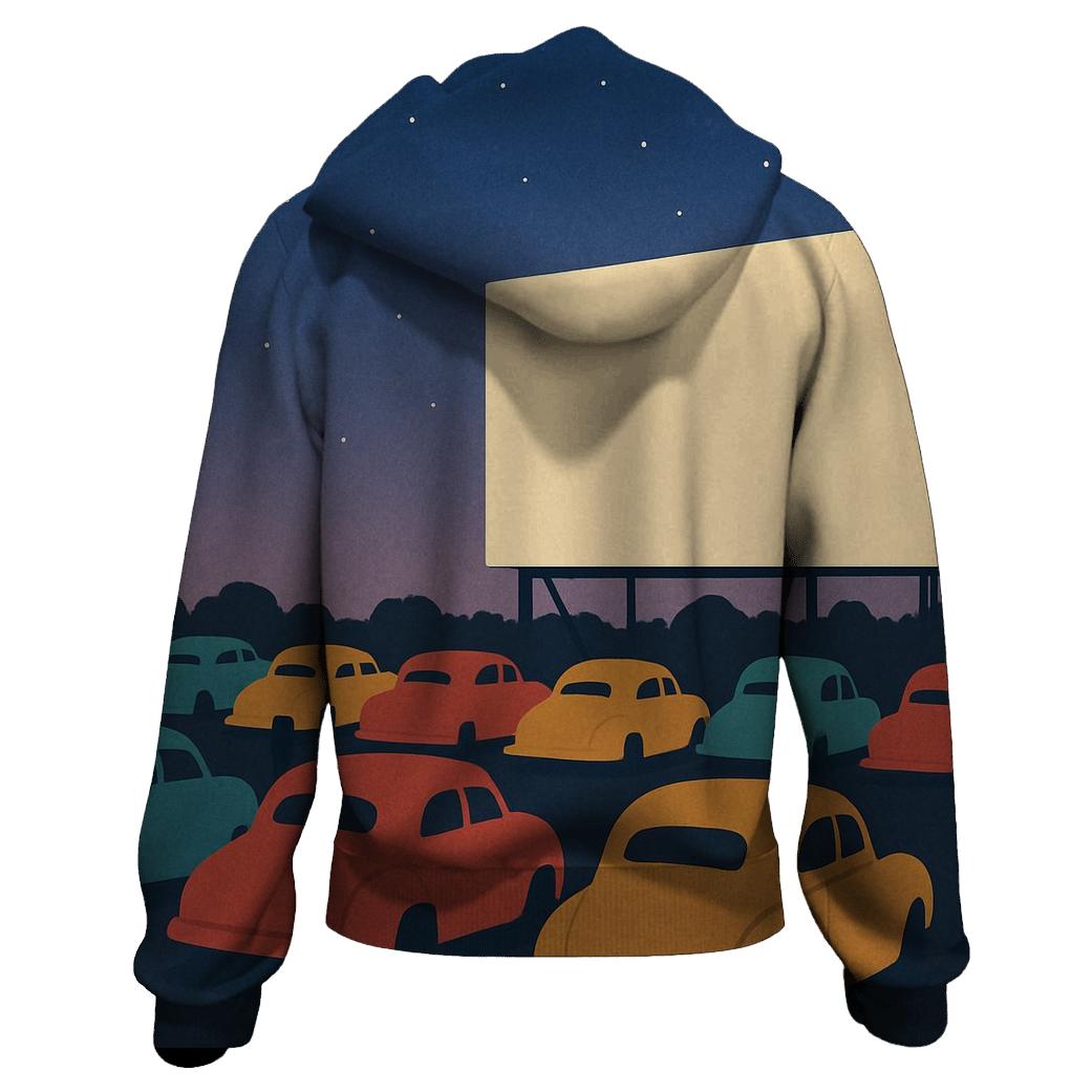 Summer Drive In Cinema zip-up hoodies