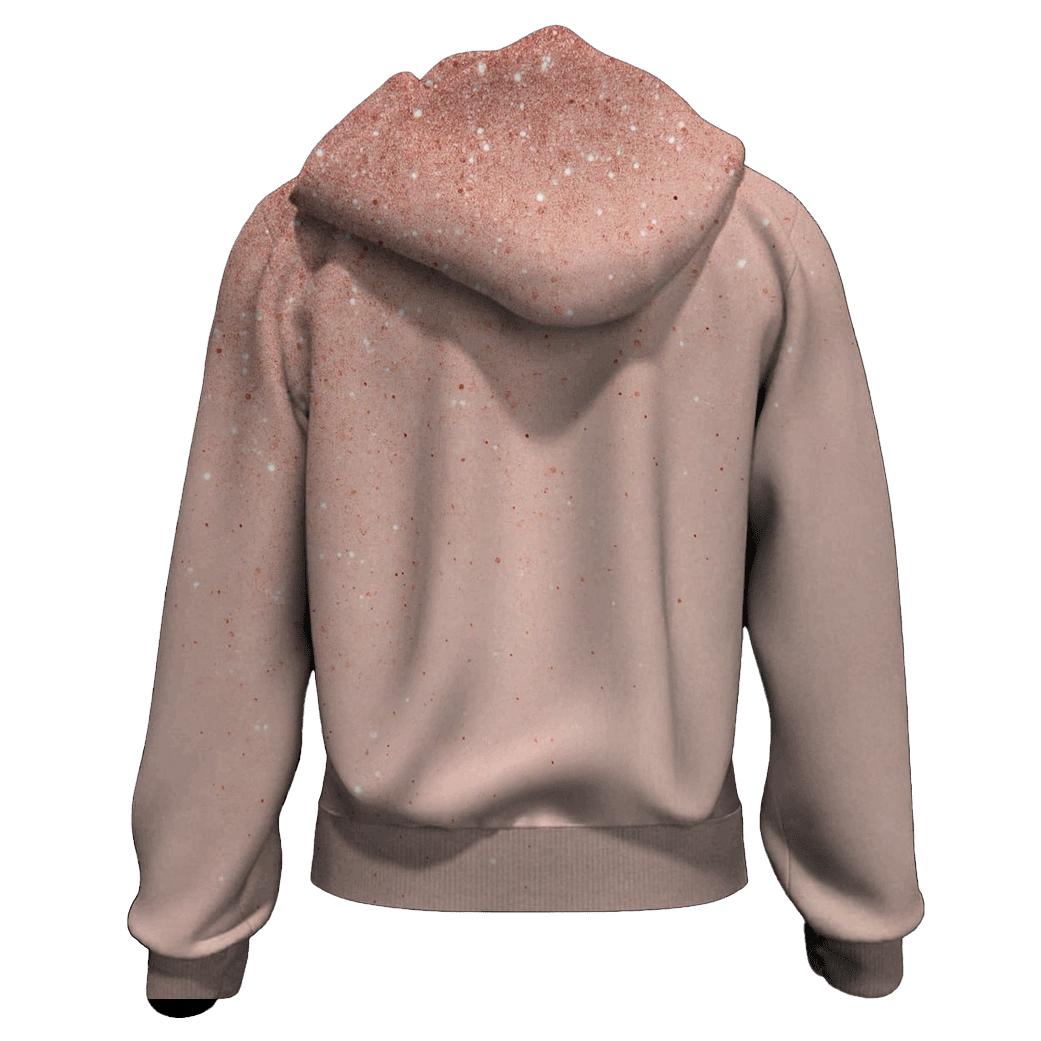 Blush Stardust Cascade printed hoodies