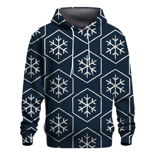 Snowflake Lattice Glow graphic hoodies