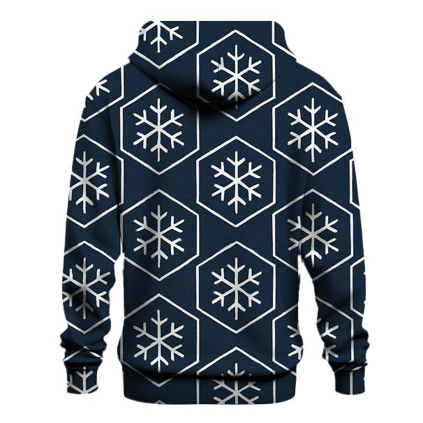Snowflake Lattice Glow graphic hoodies