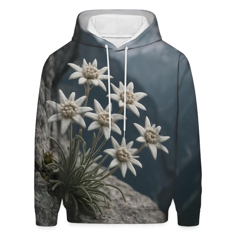 Alpine Edelweiss On Wind Carved Ridge hoodie styles