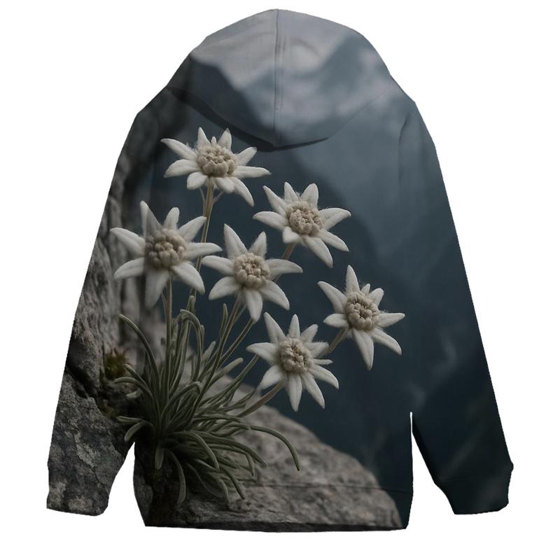 Alpine Edelweiss On Wind Carved Ridge hoodie styles