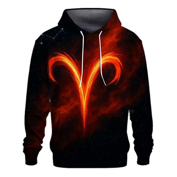 Luminous Aries Fire Arc designer hoodies