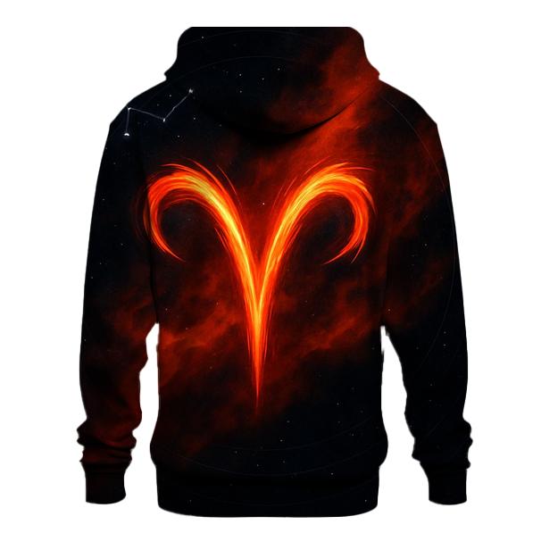 Luminous Aries Fire Arc designer hoodies