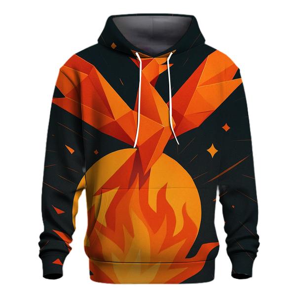 Solar Flare Origami Phoenix hoodie designs