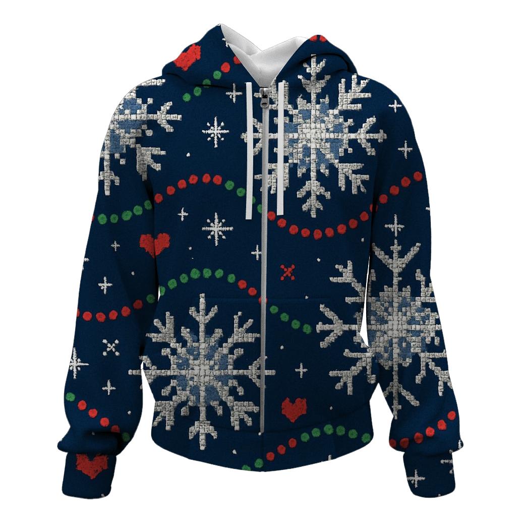 Midnight Snowflake Disco Garland Design pullover hoodies