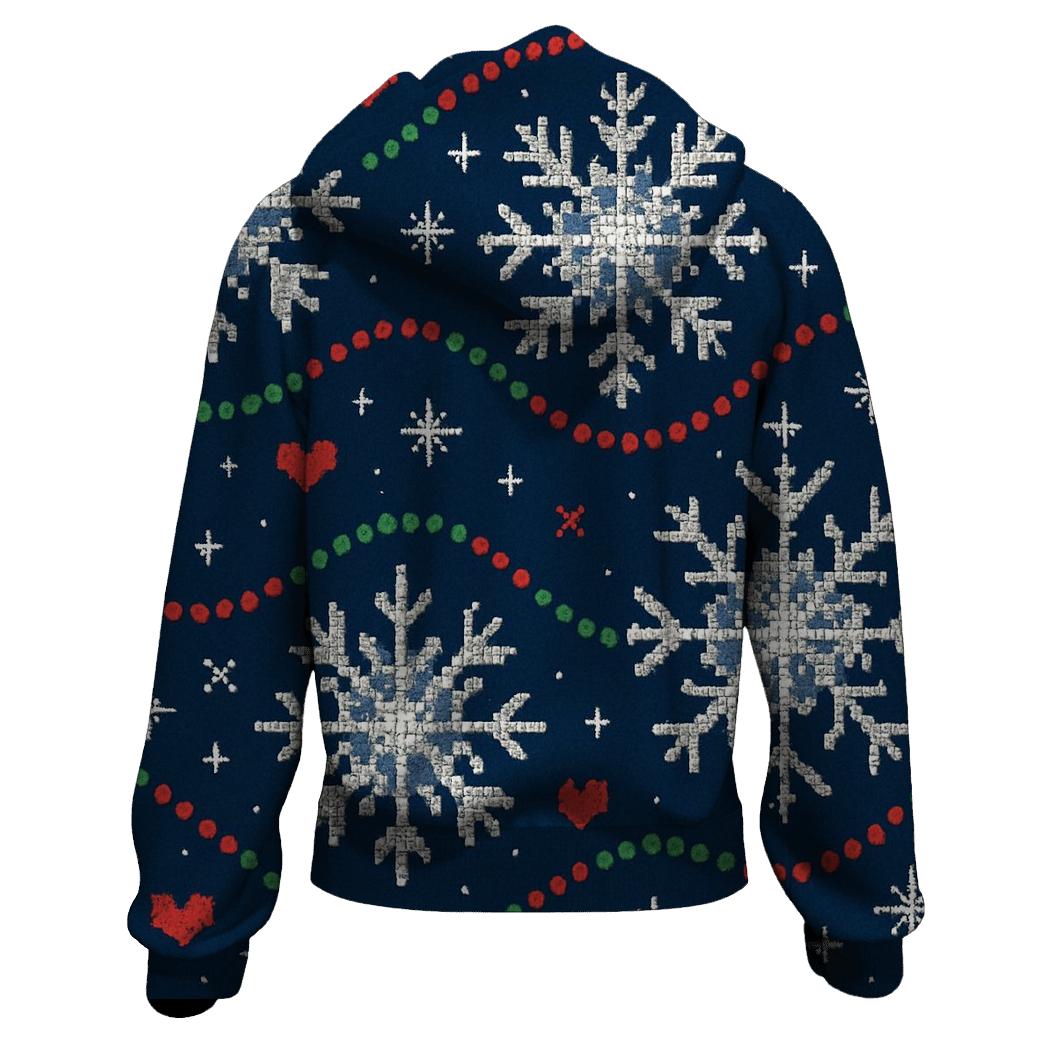 Midnight Snowflake Disco Garland Design pullover hoodies