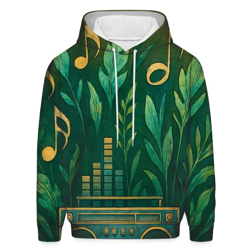 Boombox Jungle Rhythm graphic hoodies