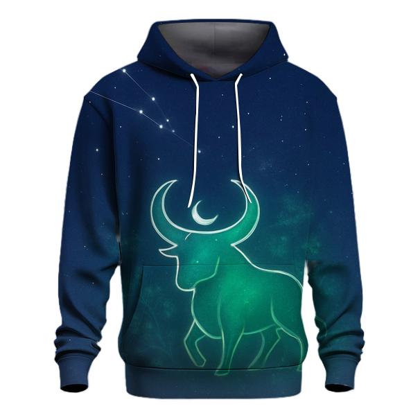 Serene Taurus Star Garden printed hoodies