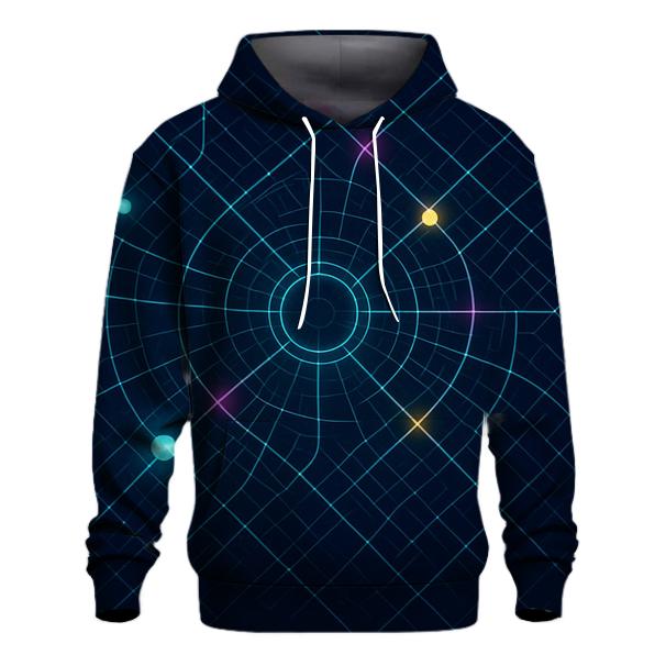 Neon Cartography City Grid heavyweight hoodies