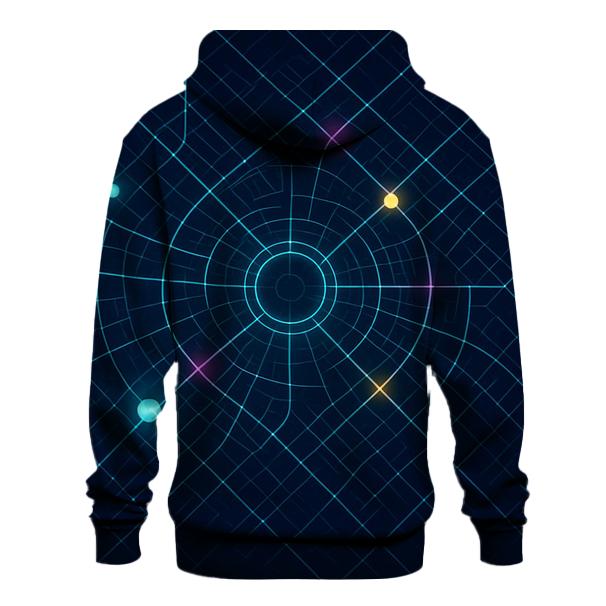 Neon Cartography City Grid heavyweight hoodies