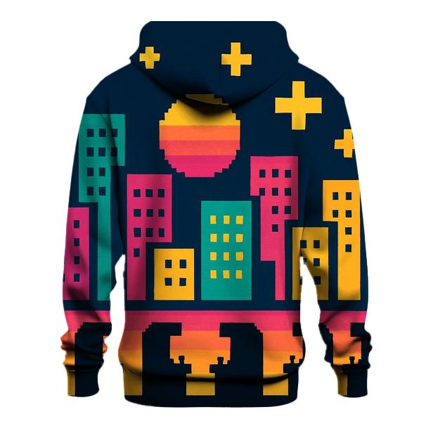 Pixel Arcade City Lights custom hoodies