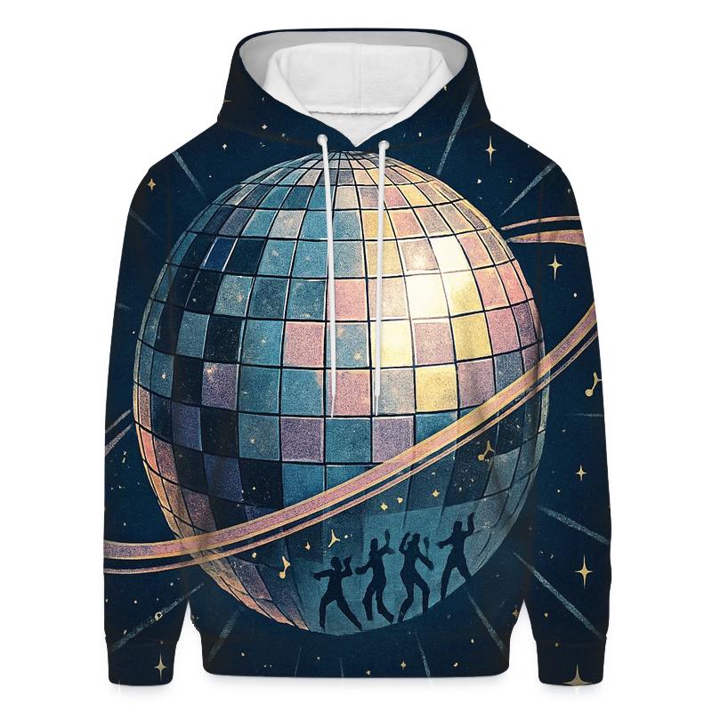 Disco Planet Orbit zip-up hoodies