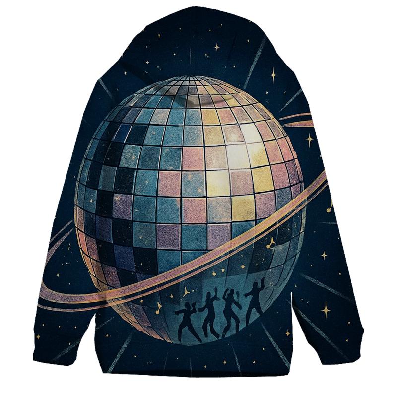Disco Planet Orbit zip-up hoodies