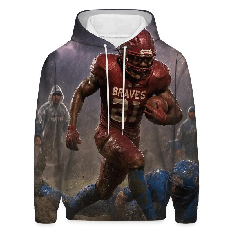 Rain Soaked Rivalry At Dusk zip-up hoodies