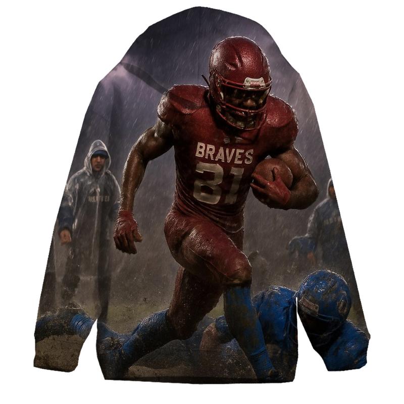 Rain Soaked Rivalry At Dusk zip-up hoodies