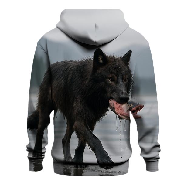 Coastal Wolf Crossing Tidal Flats hoodie styles