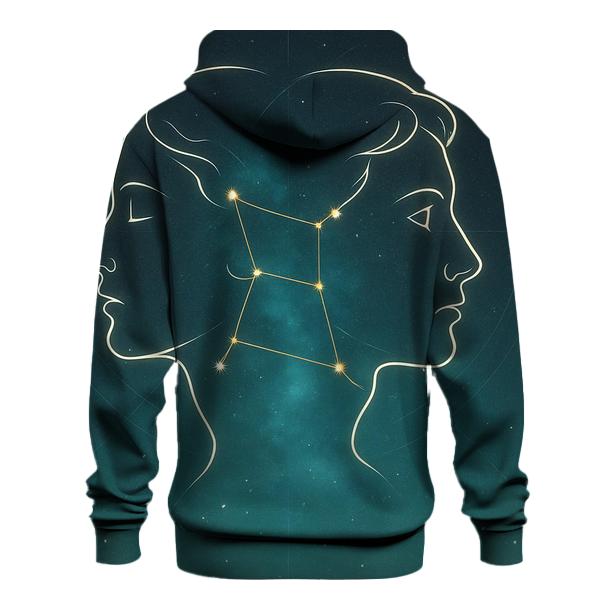 Gemini Celestial Mirror Lines hoodie designs