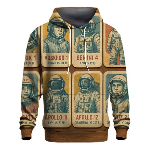 Faded Cosmonaut Trading Card Set graphic hoodies