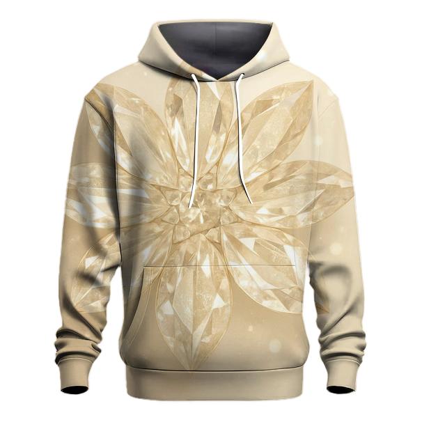 Champagne Crystal Bloom printed hoodies