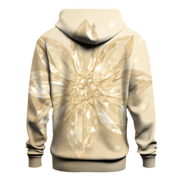 Champagne Crystal Bloom printed hoodies
