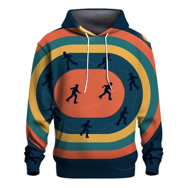 Retro Roller Rink Night designer hoodies